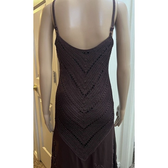 Kroshetta Papillon Womens Beaded Crochet Gown Large Hand Made Embroidered‎ - Picture 13 of 16